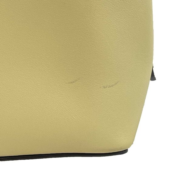 Fendi -DotCom Faces Convertible Small Yellow Satchel - Top Handle w/ Chain Strap - Picture 15 of 16